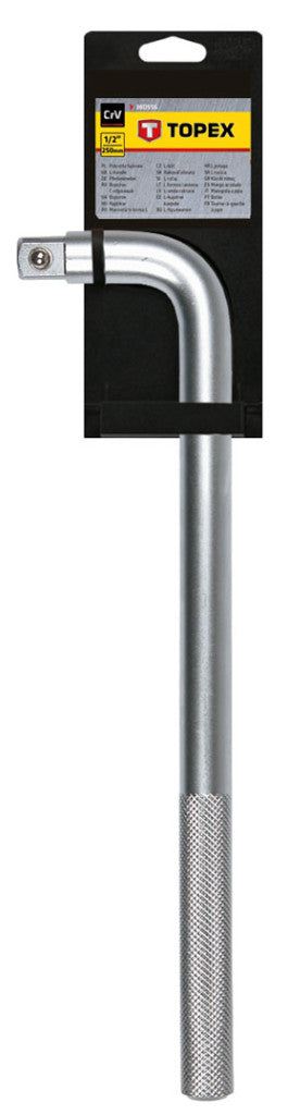 TOPEX L-HAJTÓKAR 1/2" 250mm, CrV 38D556