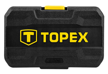 TOPEX Dugókulcskészlet + bitkészlet 1/4" 46db 38D640