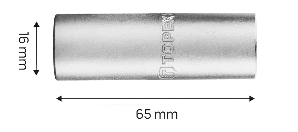 TOPEX Gyújtógyertyakulcs 16MM 1/2" 38D764