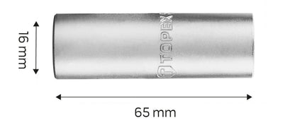 TOPEX Gyújtógyertyakulcs 16MM 1/2" 38D764