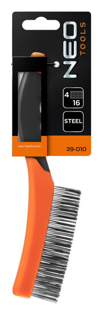 NEO TOOLS Drótkefe, acél, 4x16 sor 39-010