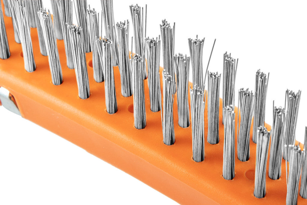 NEO TOOLS Drótkefe, rozsdamentes, 3x19 sor, kaparóval 39-052