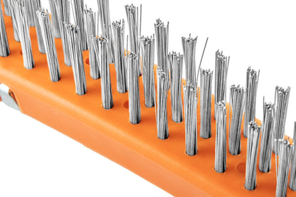NEO TOOLS Drótkefe, rozsdamentes, 3x19 sor, kaparóval 39-052