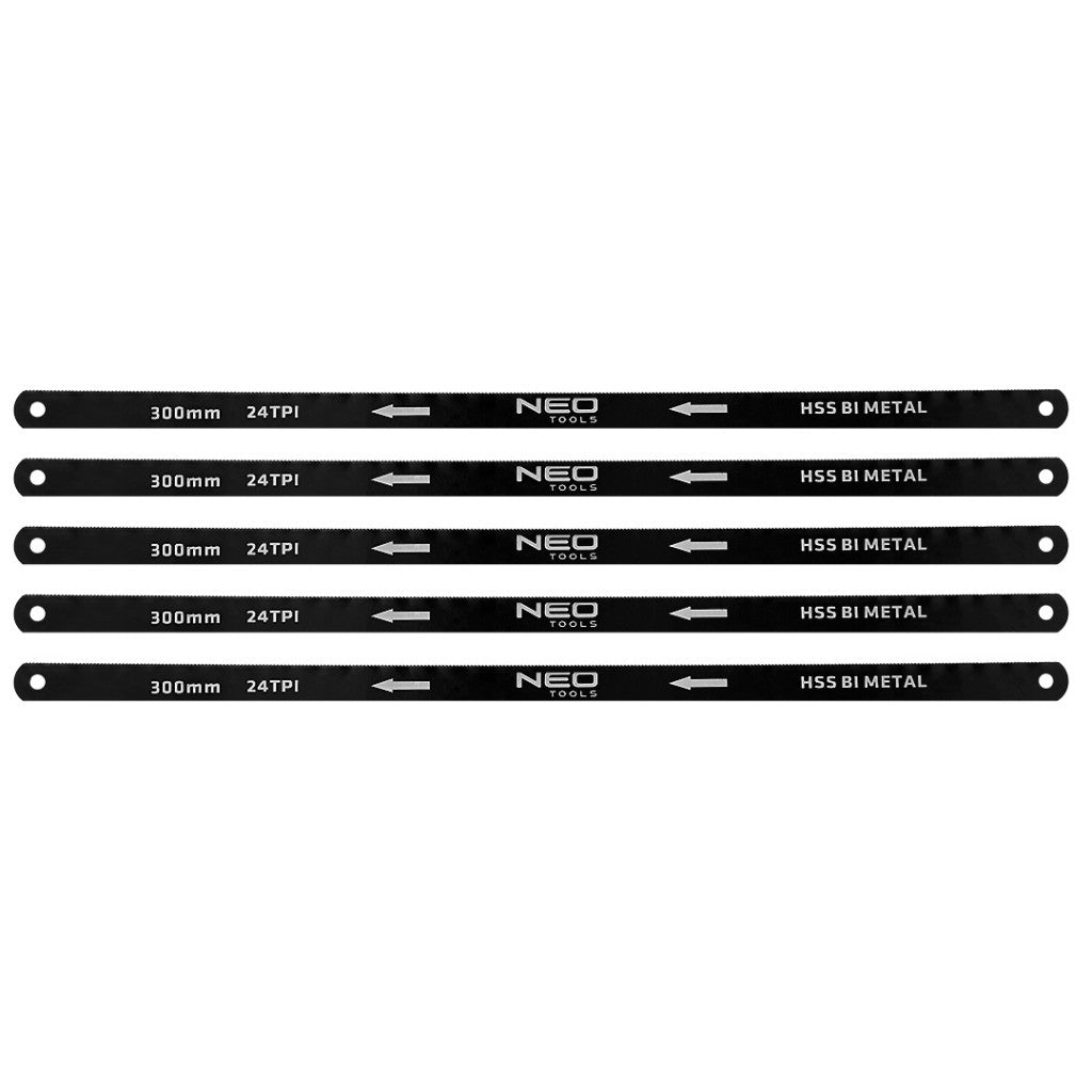 NEO TOOLS FÉMFŰRÉSZLAP készlet 300x12, 5mm, 5db, HSS Bimetal 43-355