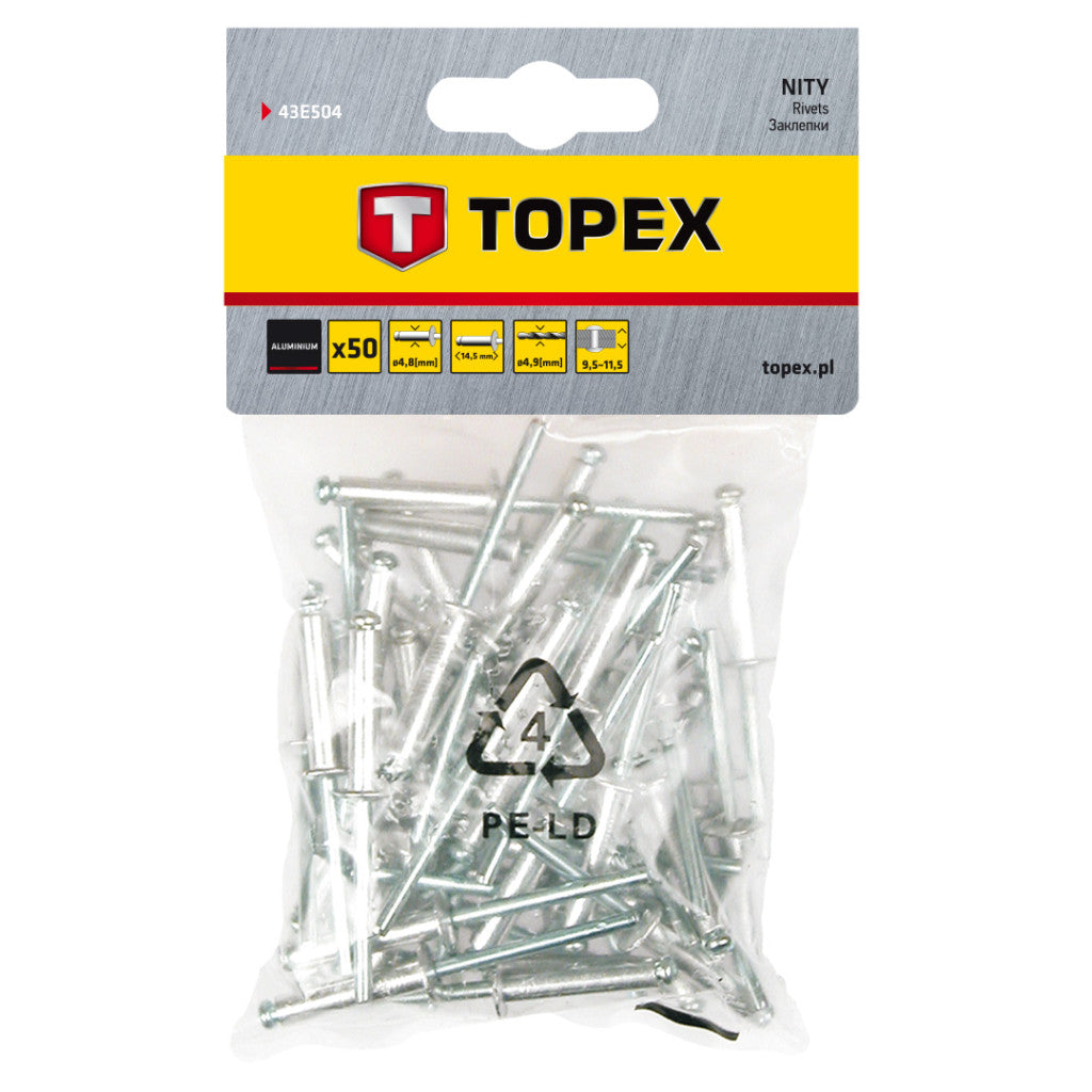 TOPEX POPSZEGECS 4.8X14, 50db 43E504