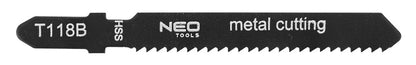 NEO TOOLS Kézifűrész szett univerzális befogóval, 4 db lappal, dekopír és orrfűrész lapokhoz. 44-650