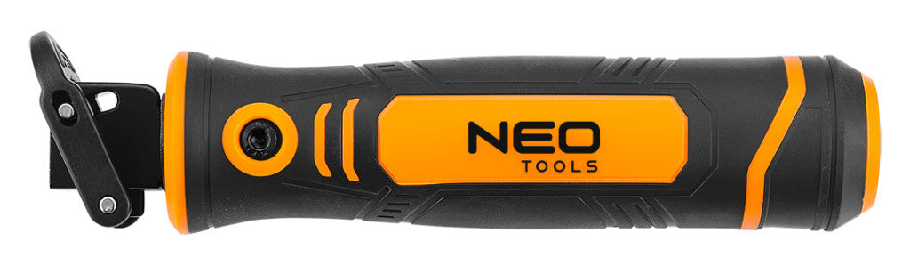 NEO TOOLS Kézifűrész szett univerzális befogóval, 4 db lappal, dekopír és orrfűrész lapokhoz. 44-650