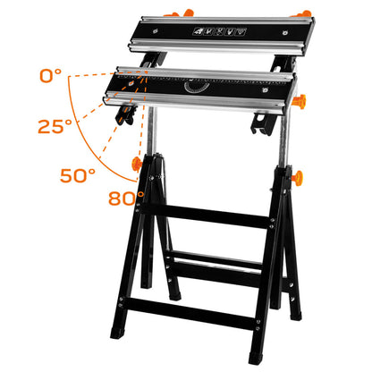 NEO TOOLS Állítható munkapad, alumínium 60 x 58 x 77-107cm 44-700