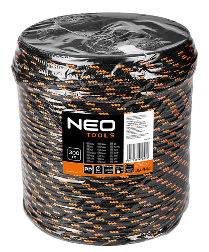 NEO TOOLS Kötél, fonatolt polipropilén 8mm/ 300m 49-944