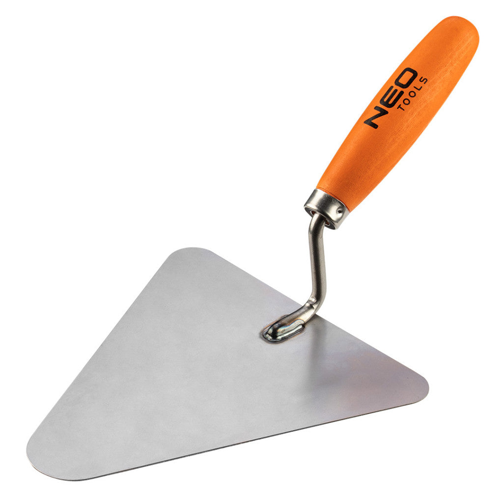 NEO TOOLS Kőműveskanál, háromszög, 200mm, fa markolat 50-102