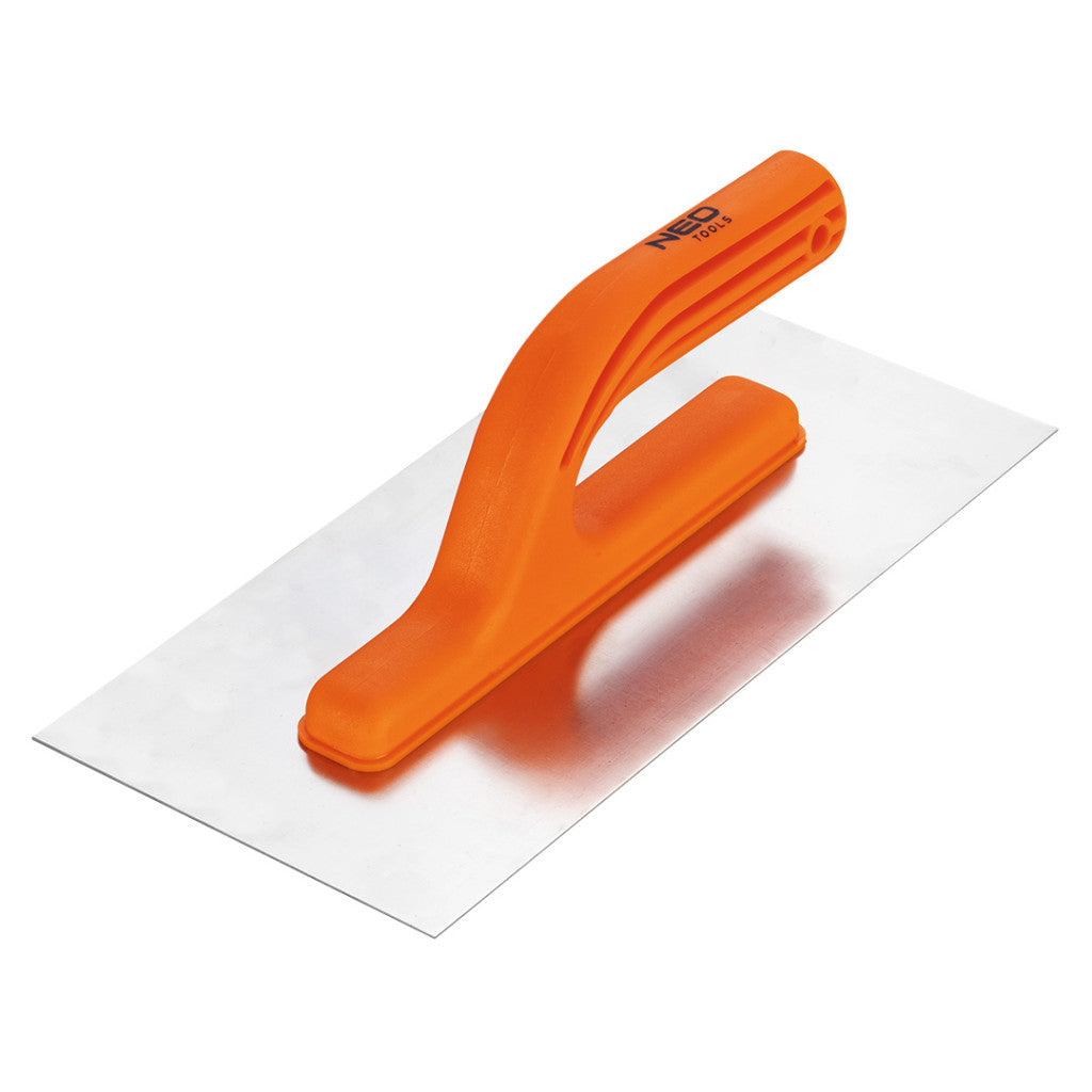 NEO TOOLS Acél simító, rozsdamentes, 270x125mm, műanyag markolat 50-201