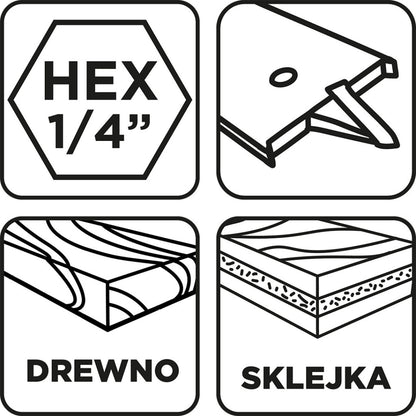 GRAPHITE Lapos marófúró, 1/4" hatszög szár, 38x152mm 54T514