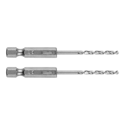 GRAPHITE Csigafúró, 1/4" hatszög szárral, HSS DIN 338, 2,5mm, 2db/cs 54T701