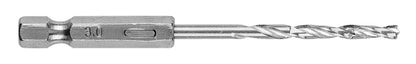 GRAPHITE Csigafúró, 1/4" hatszög szárral, HSS DIN 338, 3mm, 2db/cs 54T702