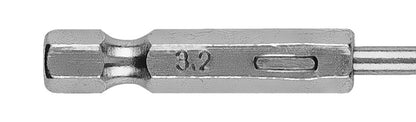 GRAPHITE Csigafúró, 1/4" hatszög szárral, HSS DIN 338, 3,2mm, 2db/cs 54T703