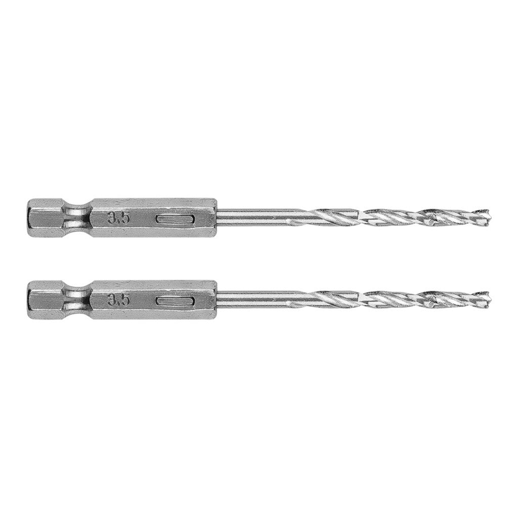 GRAPHITE Csigafúró, 1/4" hatszög szárral, HSS DIN 338, 3,5mm, 2db/cs 54T704