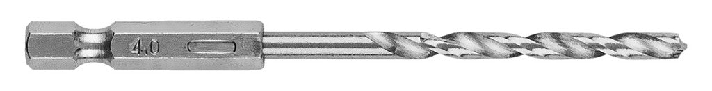 GRAPHITE Csigafúró, 1/4" hatszög szárral, HSS DIN 338, 4mm, 2db/cs 54T705