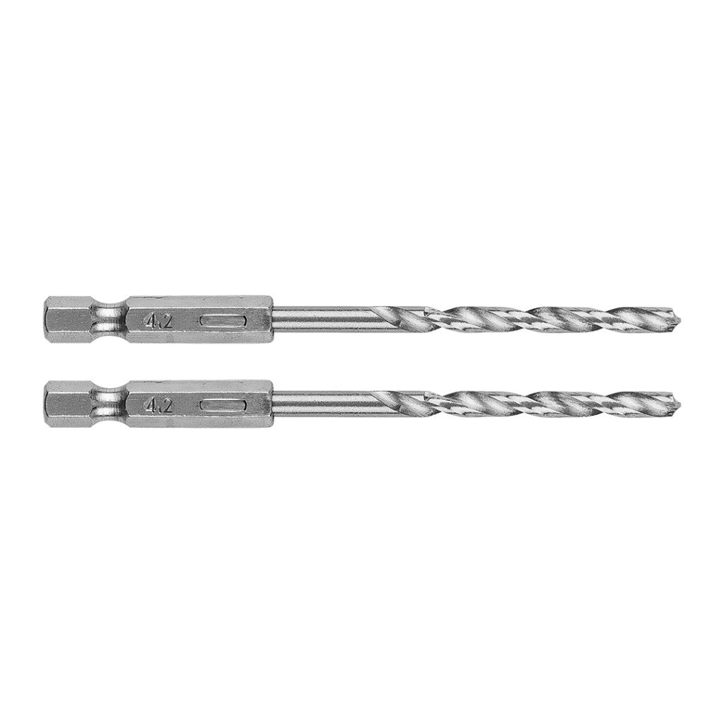 GRAPHITE Csigafúró, 1/4" hatszög szárral, HSS DIN 338, 4,2mm, 2db/cs 54T706