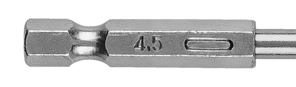 GRAPHITE Csigafúró, 1/4" hatszög szárral, HSS DIN 338, 4,5mm, 2db/cs 54T707