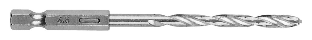 GRAPHITE Csigafúró, 1/4" hatszög szárral, HSS DIN 338, 4,8mm, 2db/cs 54T708