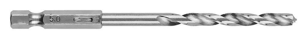 GRAPHITE Csigafúró, 1/4" hatszög szárral, HSS DIN 338, 5mm, 2db/cs 54T709