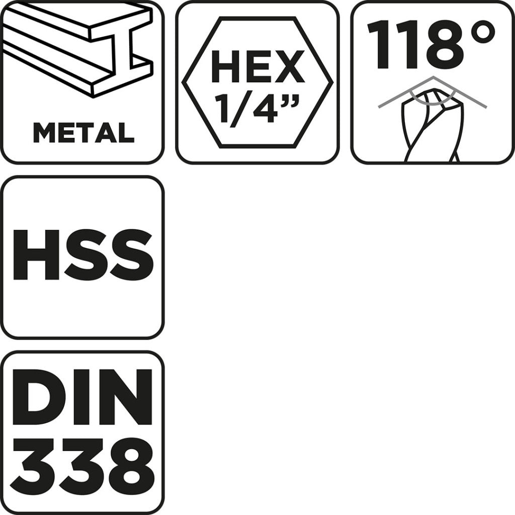 GRAPHITE Csigafúró, HSS DIN 338, 3,5mm, 2db/cs 54T986