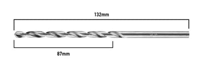 GRAPHITE Csigafúró HSS hosszú  5.0x132/87mm, DIN 340 54T995