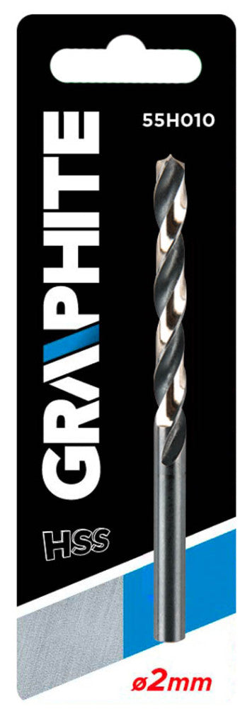 GRAPHITE HSS-CNC Csigafúró, 124°, "Pro-Tec", 2.0mm 55H010