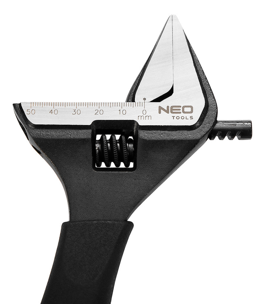NEO TOOLS Állítható villáskulcs, csavarkulcs 250mm, 0-50mm 25 év garanciával 03-016