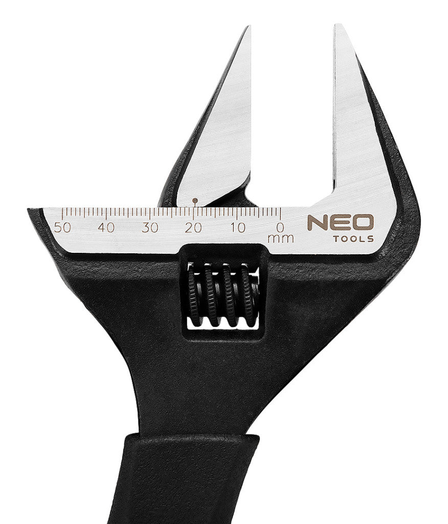 NEO TOOLS Állítható villáskulcs, csavarkulcs 250mm, 0-50mm 25 év garanciával 03-016