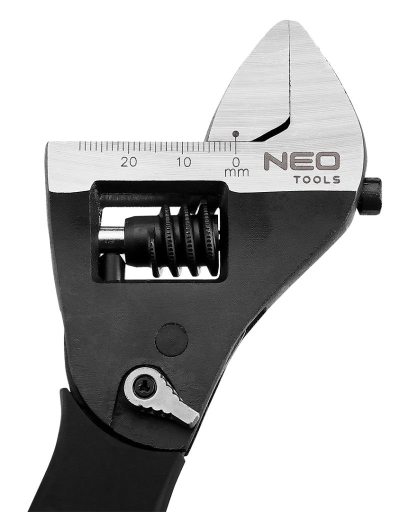 NEO TOOLS Állítható villáskulcs, csavarkulcs racsnis 200mm 25 év garanciával 03-017