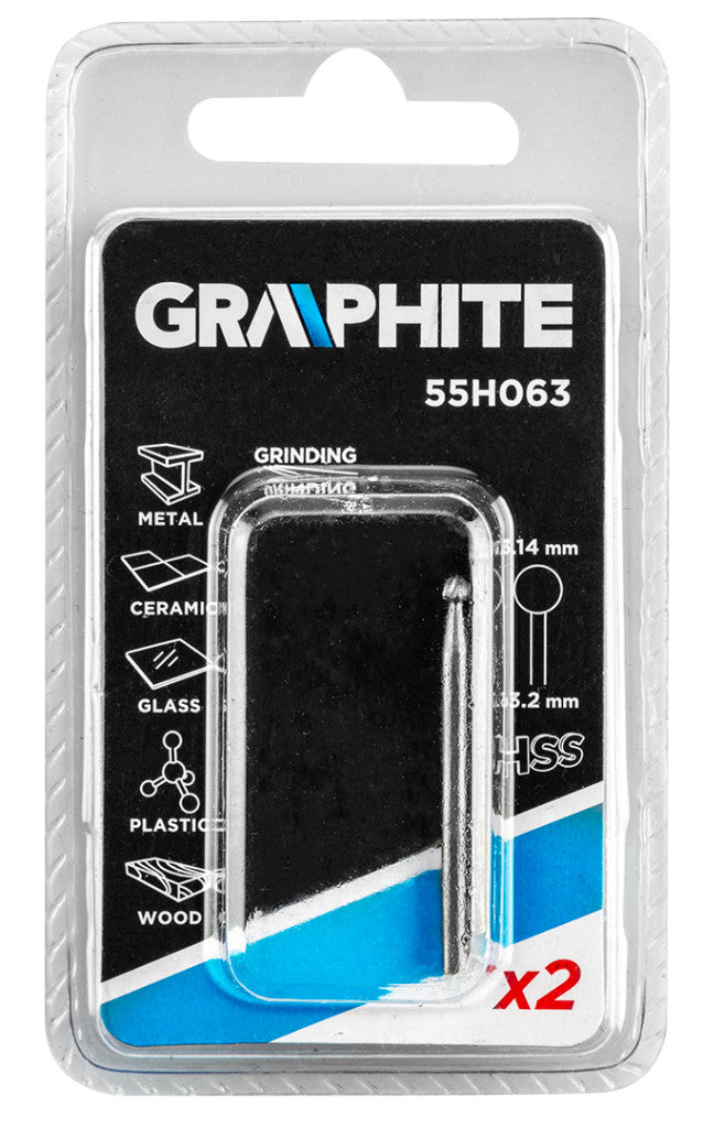 GRAPHITE Csapos turbómaró 1.4mm, gömb, szár 3.2mm, 2db 55H063