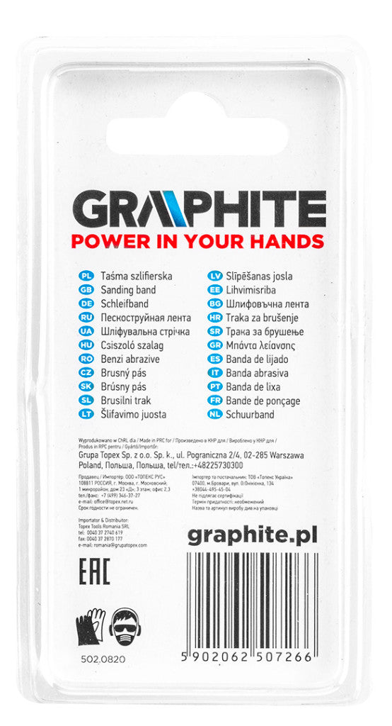 GRAPHITE Csiszolóhüvely 6.3mm, K60, K120, készlet 10db + szár 3.2mm 55H069