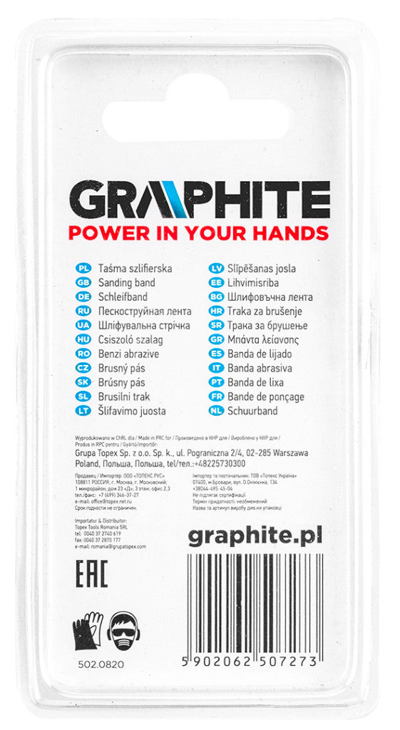 GRAPHITE Csiszolóhüvely12.7mm, K60, K120, készlet 10db + szár 3.2mm 55H070