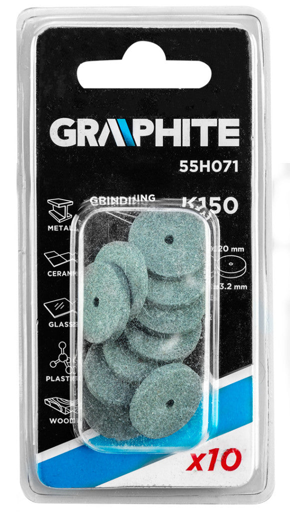 GRAPHITE Vágótárcsa, korund/szilícium-karbid, 20mmx2.0mm, 10db 55H071