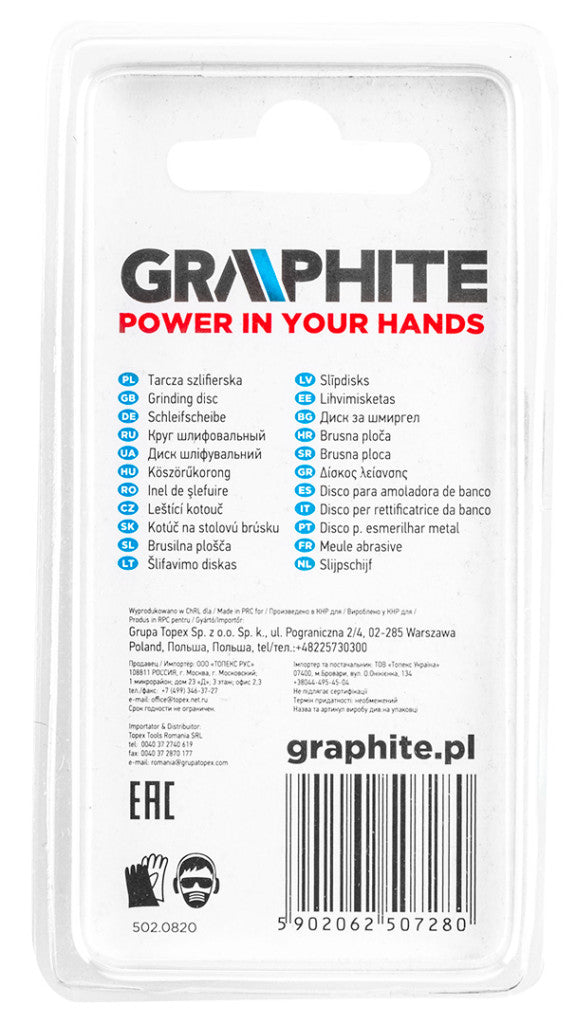 GRAPHITE Vágótárcsa, korund/szilícium-karbid, 20mmx2.0mm, 10db 55H071