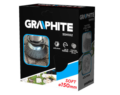 GRAPHITE Drótkorong, fazékkefe hullámos 150 x 25, 4mm benzines kaszákhoz 55H102
