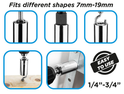 GRAPHITE Univerzális dugókulcs 7-19mm, 1/4" alumínium-3/4" alumínium 55H224