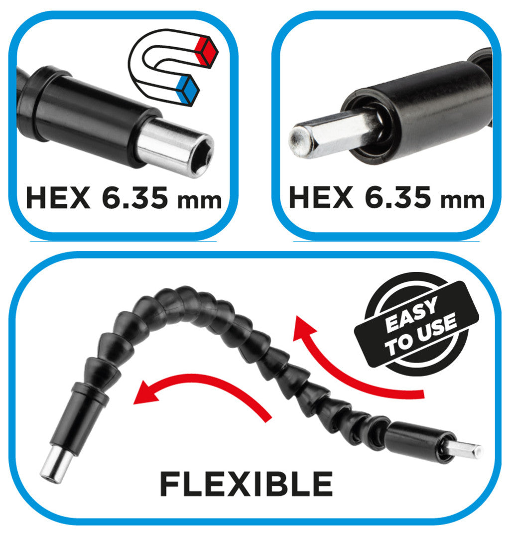 GRAPHITE Flexibilis bittartó fúró és csavarozó géphez 290mm 55H227