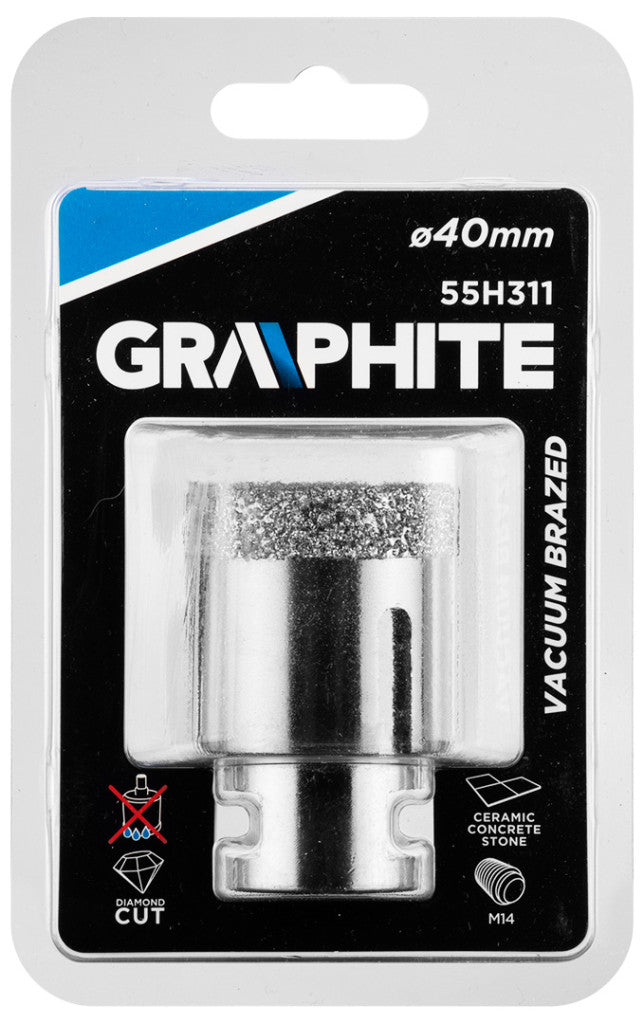 GRAPHITE Körkivágó, gyémántos 40mm x M14 55H311