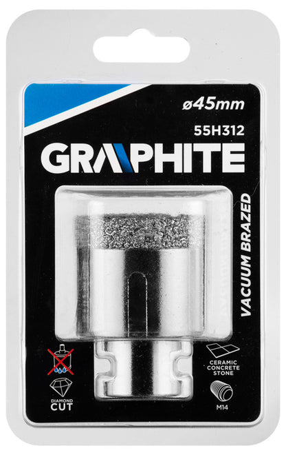GRAPHITE Körkivágó, gyémántos 45mm x M14 55H312