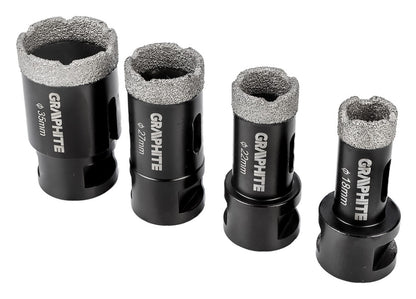 GRAPHITE Körkivágó készlet, gyémántos, M14, 18,22,27,35mm 55H318