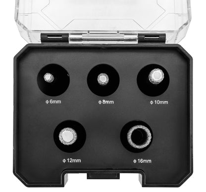 GRAPHITE Körkivágó készlet, gyémántos, M14, 6,8,10,12,16mm 55H319
