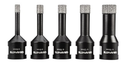 GRAPHITE Körkivágó készlet, gyémántos, M14, 6,8,10,12,16mm 55H319