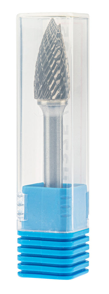 GRAPHITE Keményfém marófej, turbómaró, G, csúcsíves, hegyes, 12x25mm, szár méret: 6x45mm 55H375