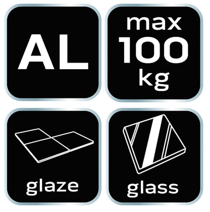NEO TOOLS Vákumos táblaemelő, üveghez, csempéhez, lakkozott felületekhez, alumínium, kettes, 100kg 56-802