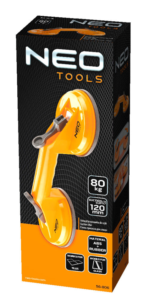 NEO TOOLS Vákumos táblaemelő, üveghez, csempéhez, lakkozott felületekhez 80KG 56-806