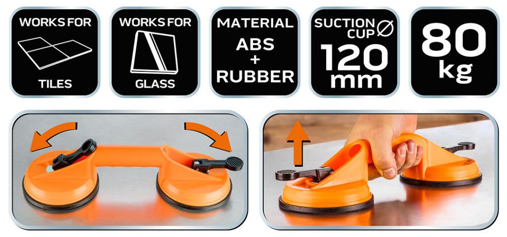 NEO TOOLS Vákumos táblaemelő, üveghez, csempéhez, lakkozott felületekhez 80KG 56-806
