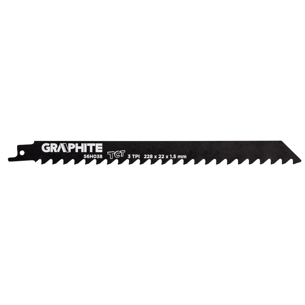 GRAPHITE Orrfűrészlap, HM, 228x22x1.5mm, 3TPI 56H038