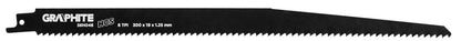 GRAPHITE Orrfűrészlap, HCS, 300x19x1.25mm, 6TPI, 2db 56H046